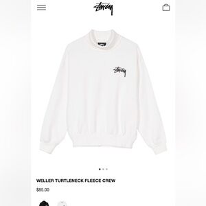 Stussy Weller Turtleneck Fleece Crew XS